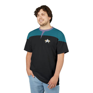 Trek Uniform Tee Voyager - Sciences Blue - Unisex AOP Tee - All Over Prints