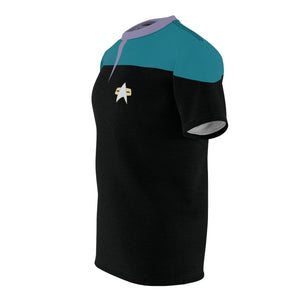 Trek Uniform Tee Voyager - Sciences Blue - Unisex AOP Tee - All Over Prints