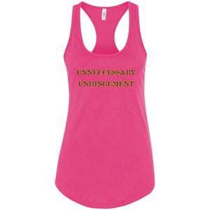 Unneccessary Unhingement Womens Premium Racerback Tank - Raspberry / XS