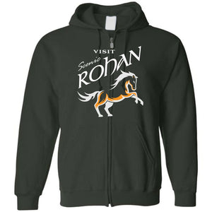 Visit Scenic Rohan Unisex Zip Hoodie - Forest Green / S