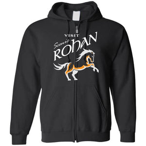 Visit Scenic Rohan Unisex Zip Hoodie - Black / S