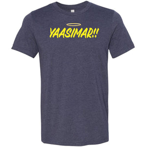 YAASIMAR!! Unisex Premium Tee - Heather Midnight Navy / XS