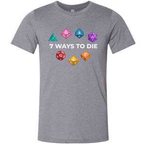 7 Ways To Die Dark Unisex Premium Tee - Heather Storm / XS