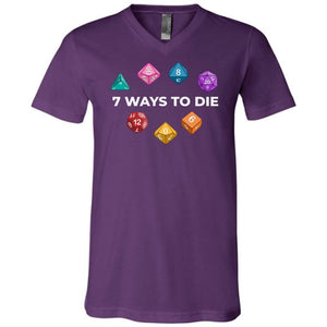 7 Ways To Die Dark Unisex Premium V-Neck Tee - Team Purple / S