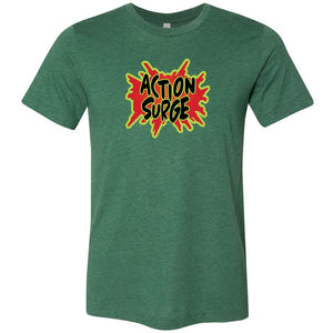 Action Surge Unisex Premium Tee - Heather Grass Green / XS - Joy Coe