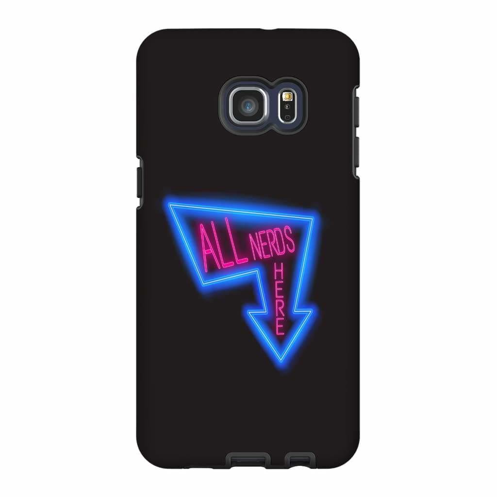 All Nerds Here Neon Logo Phone Case - Tough - Samsung Galaxy S6 Edge Plus - All Nerds Here