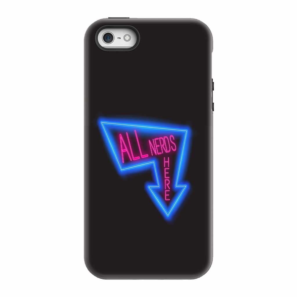 All Nerds Here Neon Logo Phone Case - Tough - iPhone 5/5s/SE - All Nerds Here