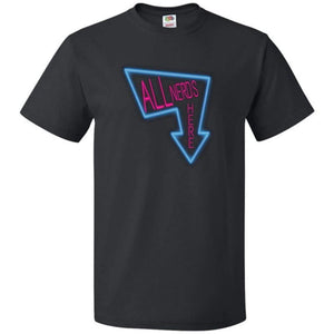 All Nerds Here Neon Logo TS Unisex Classic Tee - Black / S