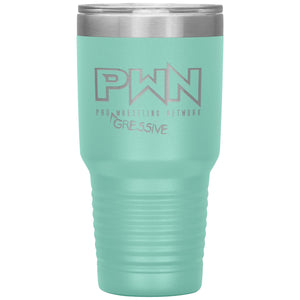 All Nerds Here PWN Progressive Logo 30oz Vacuum Tumbler - Teal - All Nerds Here