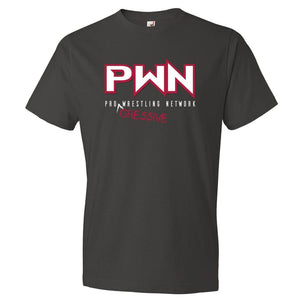 All Nerds Here PWN Progressive Logo TS Mens Premium Tee - Smoke / S