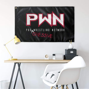 All Nerds Here PWN Progressive Logo Wall Flag - Wall Flag - 36x60 - All Nerds Here