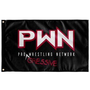 All Nerds Here PWN Progressive Logo Wall Flag - Wall Flag - 36x60 - All Nerds Here