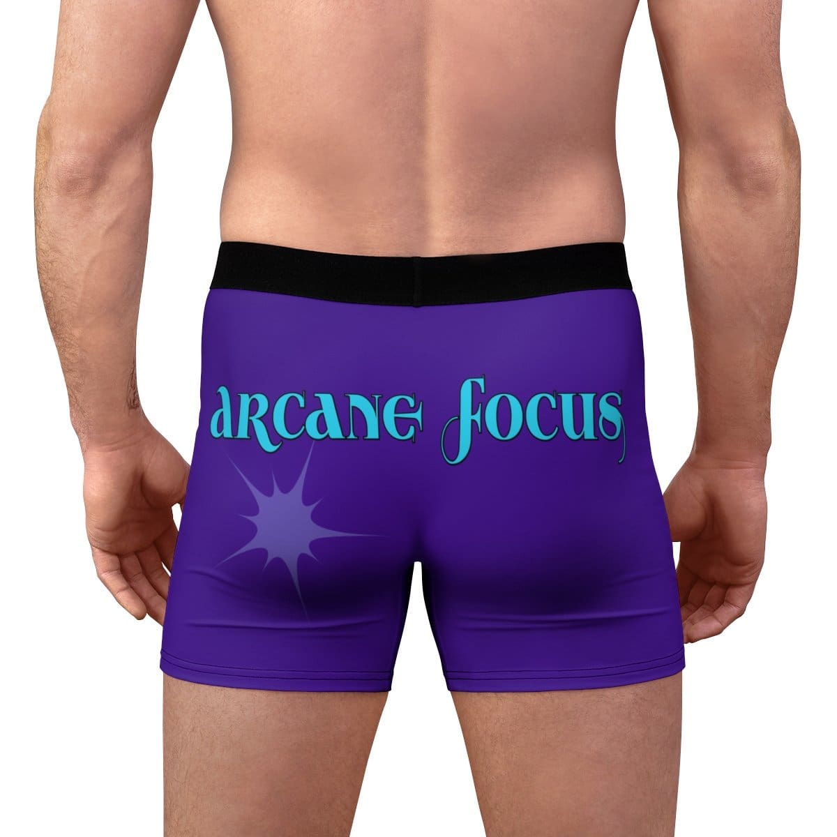 Arcane Focus - Purple Boxer Briefs - L / Black Seams - All Over Prints