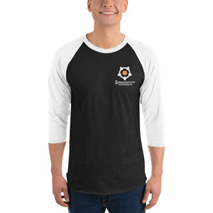 Arkenholdt Arkenstar Unisex Premium 3/4 Sleeve Raglan - Black/White / XS