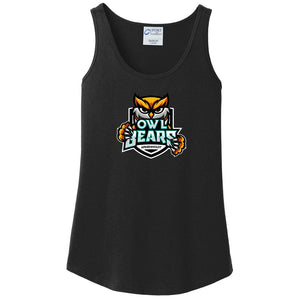 Arkenholdt Owlbears Team Logo Womens Core Cotton Tank - Jet Black / XS