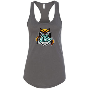 Arkenholdt Owlbears Team Logo Womens Premium Racerback Tank - Dark Grey / S