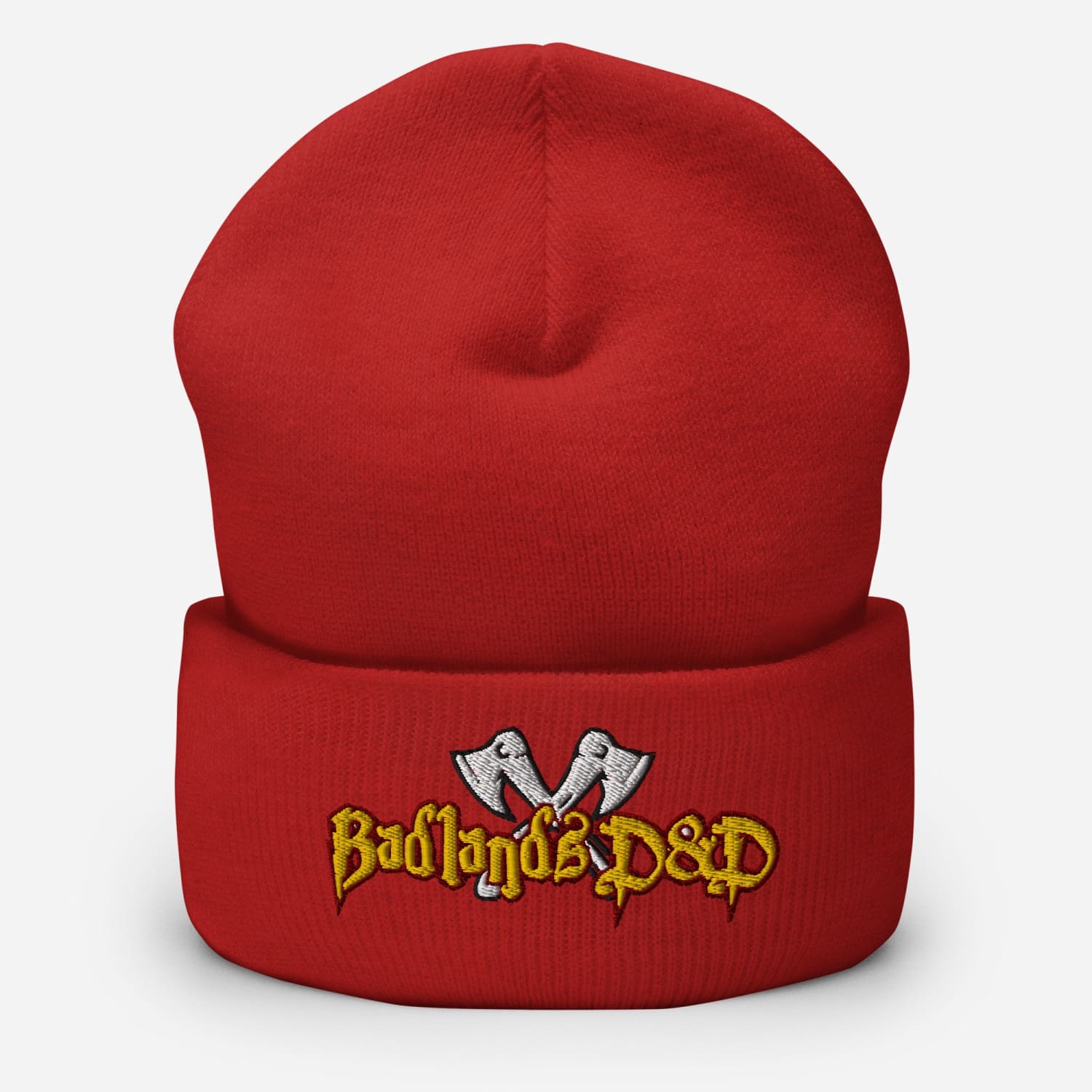 Badlands D&D Logo Cuffed Knit Beanie / Tuque - Red