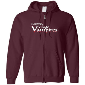 Barovia Village Vampires Unisex Zip Hoodie - Maroon / S