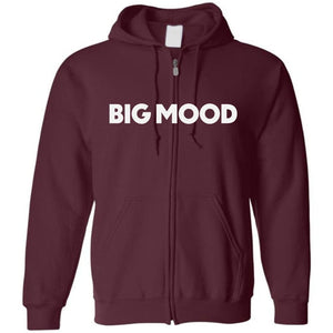 Big Mood Unisex Zip Hoodie - Maroon / S