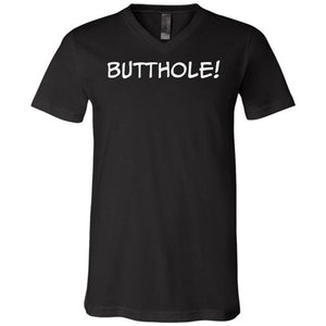 Butthole! Unisex Premium V-Neck Tee - Black / S