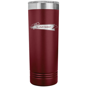 Capster Cafe - Bonkin’ 22oz Skinny Tumbler - Maroon - Drinkware