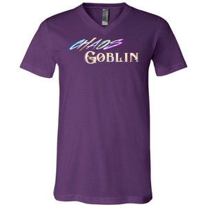 Chaos Goblin Unisex Premium V-Neck Tee - Team Purple / S