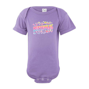 Chatty Fam Buttholes & Hearts Unisex Baby Fine Jersey Onesie Bodysuit - Lavender / NB