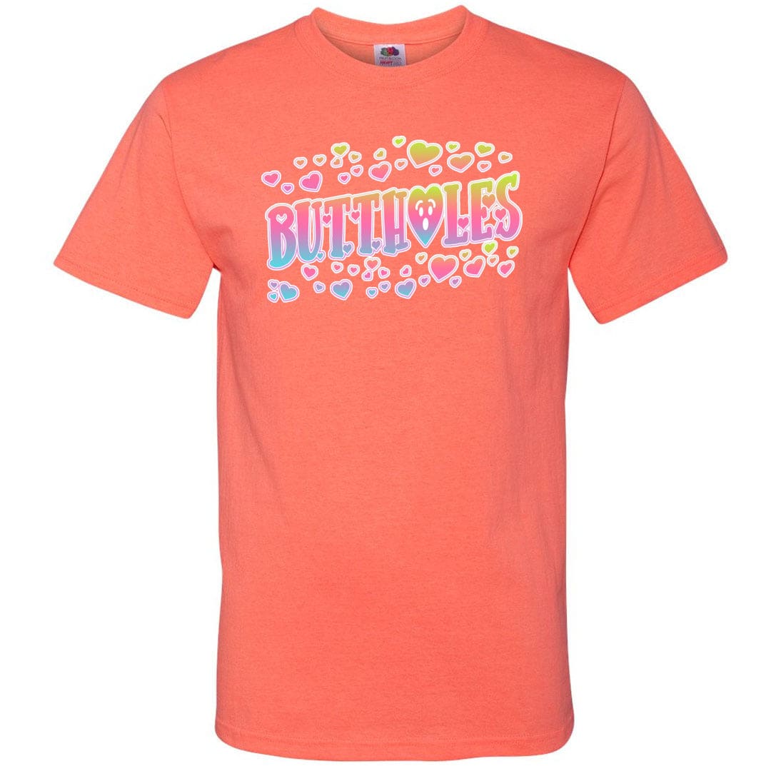 Chatty Fam Buttholes & Hearts Unisex Classic Tee - Retro Heather Coral / S
