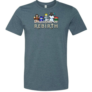 Chatty Fam Dragons of Rebirth 2.0 Unisex Premium Tee - Heather Slate / XS - Chatty Fam