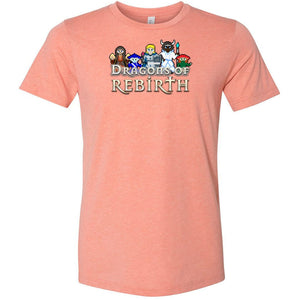 Chatty Fam Dragons of Rebirth 2.0 Unisex Premium Tee - Heather Prism Sunset / XS - Chatty Fam