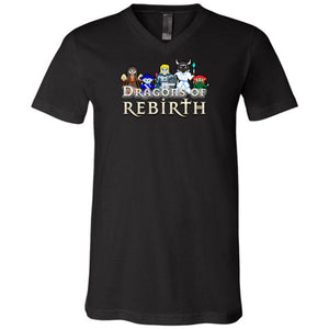 Chatty Fam Dragons of Rebirth 2.0 Unisex Premium V-Neck Tee - Black / S - Chatty Fam