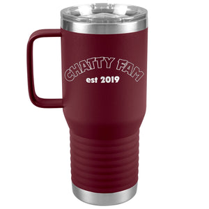 Chatty Fam Est 2019 20oz Travel Tumbler - Maroon - Tumblers