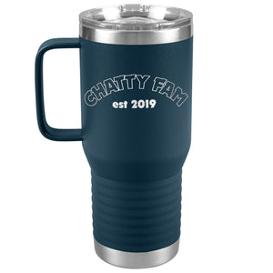 Chatty Fam Est 2019 20oz Travel Tumbler - Navy - Tumblers