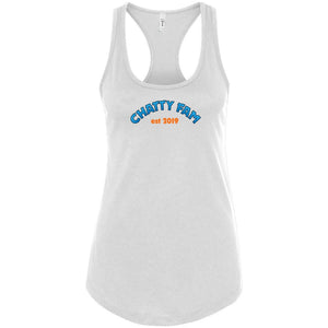 Chatty Fam Est 2019 Womens Premium Racer Back Tank - White / S