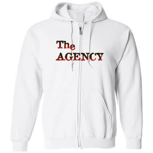 Chatty Fam The Agency Unisex Zip Hoodie - White / S
