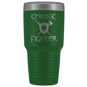 Chronic Fighter D20 Dice 30oz Vacuum Tumbler - Green - Tumblers