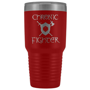 Chronic Fighter D20 Dice 30oz Vacuum Tumbler - Red - Tumblers