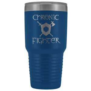 Chronic Fighter D20 Dice 30oz Vacuum Tumbler - Blue - Tumblers