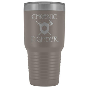 Chronic Fighter D20 Dice 30oz Vacuum Tumbler - Pewter - Tumblers