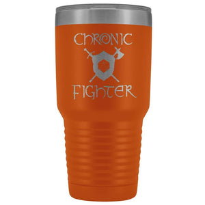 Chronic Fighter D20 Dice 30oz Vacuum Tumbler - Orange - Tumblers