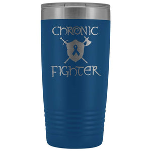 Chronic Fighter Ribbon 20oz Vacuum Tumbler - Blue - Tumblers