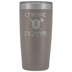 Chronic Fighter Ribbon 20oz Vacuum Tumbler - Pewter - Tumblers