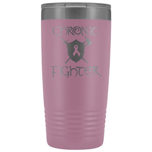 Chronic Fighter Ribbon 20oz Vacuum Tumbler - Light Purple - Tumblers