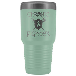 Chronic Fighter Ribbon 30oz Vacuum Tumbler - Teal - Tumblers