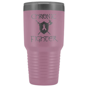 Chronic Fighter Ribbon 30oz Vacuum Tumbler - Light Purple - Tumblers