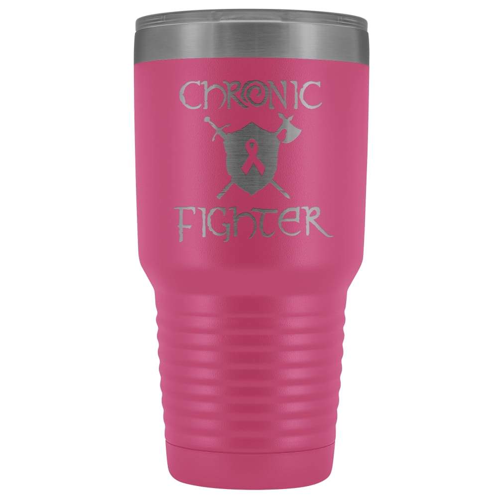 Chronic Fighter Ribbon 30oz Vacuum Tumbler - Pink - Tumblers
