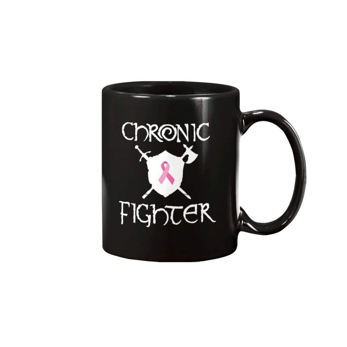 Chronic Fighter White Arms BC Ribbon 15oz Coffee Mug - Mugs