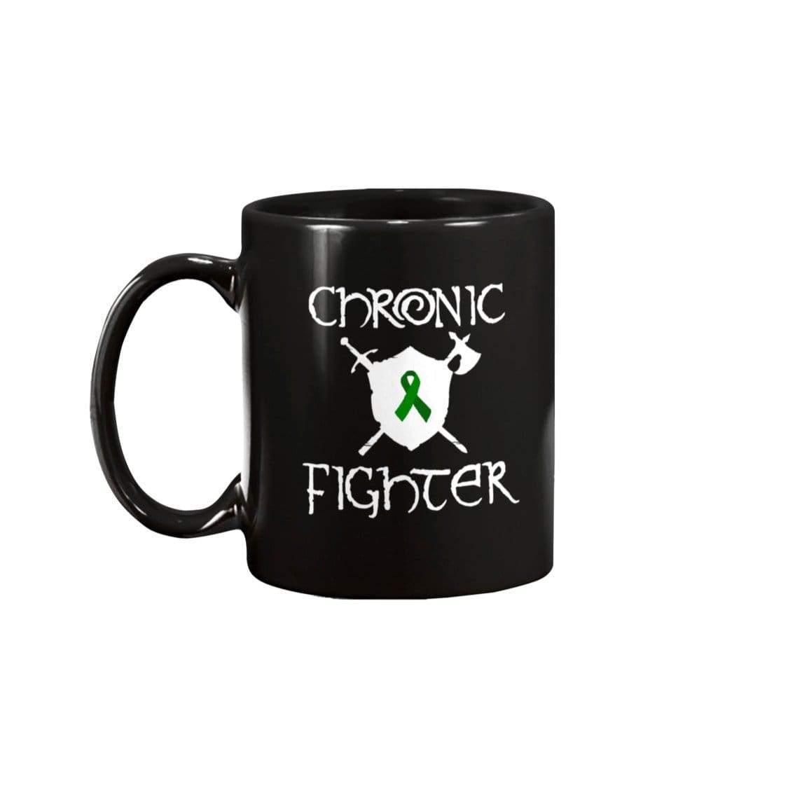 Chronic Fighter White Arms TBI Ribbon 15oz Coffee Mug - Mugs
