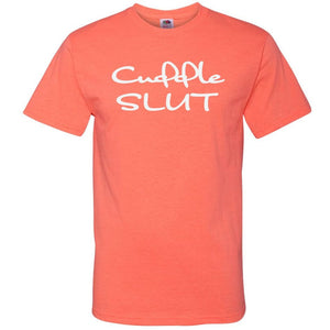 Cuddle Slut Unisex Classic Tee - Retro Heather Coral / S