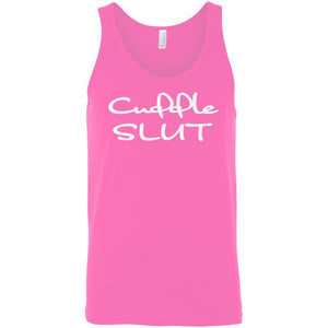 Cuddle Slut Unisex Premium Tank - Neon Pink / S